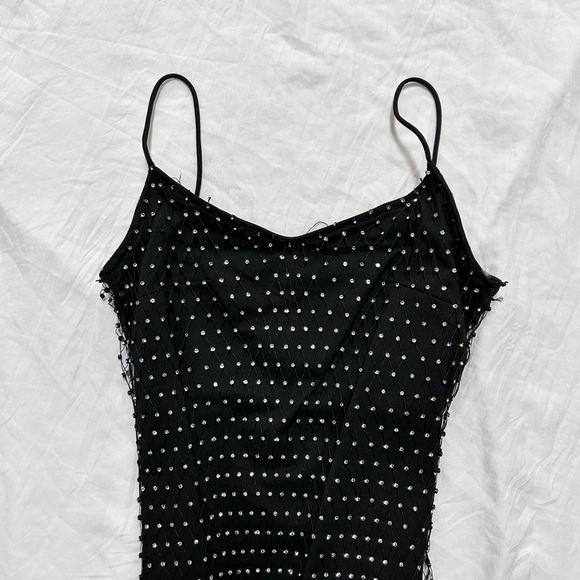 rhinestone netted midi dress - Picture 4 of 10